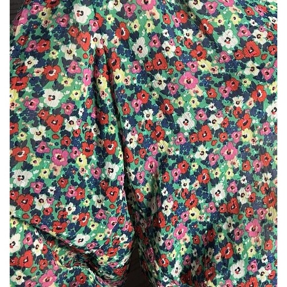 Rachel Zoe Blouse Semi-Sheer Colorful Floral Print - Picture 5 of 14